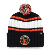 San Francisco Giants '47 Plateau Cuffed Knit Hat with Pom - Black Hats