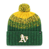 Oakland Athletics '47 Cascade Cuffed Knit Hat with Pom - Green Hats
