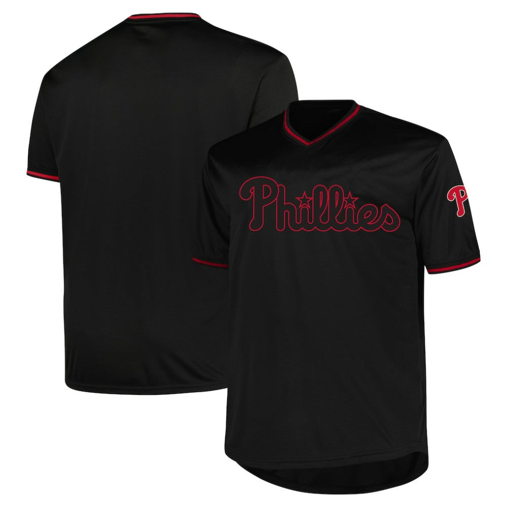 MLB Philadelphia Phillies Profile Big & Tall Pop Fashion Jersey - Black