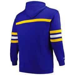 Golden State Warriors Big & Tall Hardwood Classics Head Coach Pullover Hoodie Royal