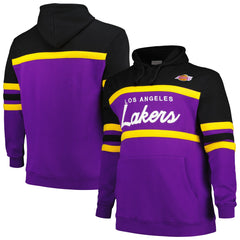 Los Angeles Lakers Big & Tall Hardwood Classics Head Coach Pullover Hoodie Black