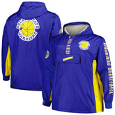 Golden State Warriors Big & Tall Hardwood Classics Team OG 2.0 Anorak Hoodie Quarter-Zip Windbreaker Jacket Royal