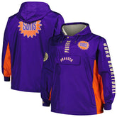 Phoenix Suns Big & Tall Hardwood Classics Team OG 2.0 Anorak Hoodie Quarter-Zip Windbreaker Jacket Purple