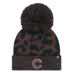Chicago Cubs '47 Women's Rosette Cuffed Knit Hat with Pom - Brown Hats