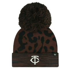 Minnesota Twins '47 Women's Rosette Cuffed Knit Hat with Pom - Brown Hats
