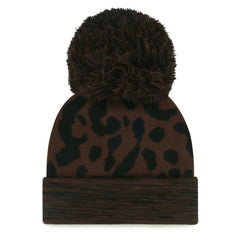 Athletics '47 Women's Rosette Cuffed Knit Hat with Pom - Brown Hats