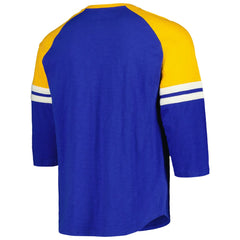 Milwaukee Brewers Mitchell & Ness Cooperstown Collection Legendary Raglan Slub Henley 3/4-Sleeve T-Shirt - Royal T-shirts