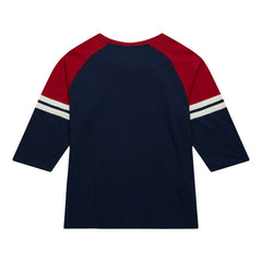 Boston Red Sox Mitchell & Ness Cooperstown Collection Legendary Raglan Slub Henley 3/4-Sleeve T-Shirt - Navy T-shirts
