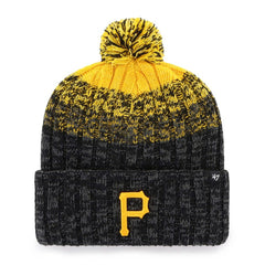 Pittsburgh Pirates '47 Youth Cascade Cuffed Knit Hat with Pom - Black Hats