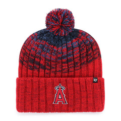 Los Angeles Angels '47 Youth Cascade Cuffed Knit Hat with Pom - Red Hats