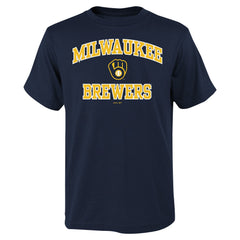 Milwaukee Brewers Youth Heart & Soul T-Shirt - Navy T-shirts
