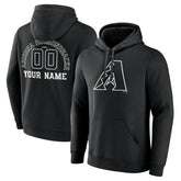 Arizona Diamondbacks Monochrome Personalized Name & Number Pullover Hoodie - Black Hoodies