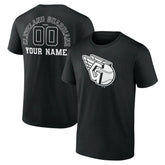Cleveland Guardians Monochrome Personalized Name & Number T-Shirt - Black T-shirts