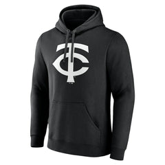 Minnesota Twins Monochrome Personalized Name & Number Pullover Hoodie - Black Hoodies
