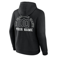San Francisco Giants Monochrome Personalized Name & Number Pullover Hoodie - Black Hoodies