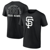 San Francisco Giants Monochrome Personalized Name & Number T-Shirt - Black T-shirts