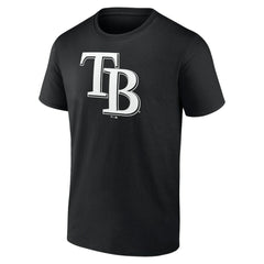 Tampa Bay Rays Monochrome Personalized Name & Number T-Shirt - Black T-shirts