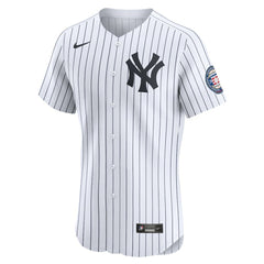 MLB Derek Jeter New York Yankees Nike Home 2020 Hall of Fame Induction Patch Elite Player Jersey - White