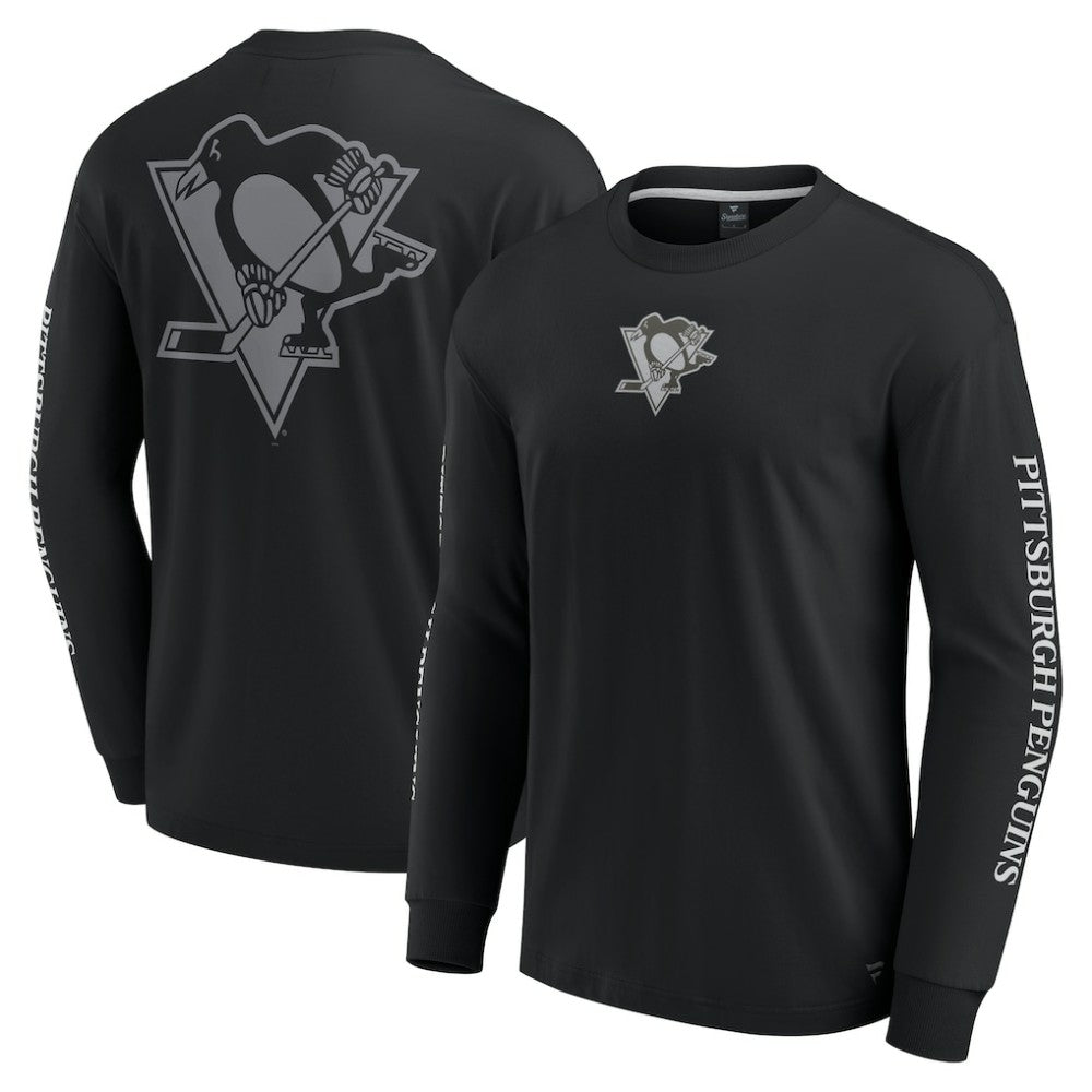 NHL Pittsburgh Penguins Fanatics Elements Strive Long Sleeve T-Shirt - Black