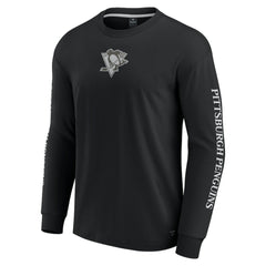 NHL Pittsburgh Penguins Fanatics Elements Strive Long Sleeve T-Shirt - Black