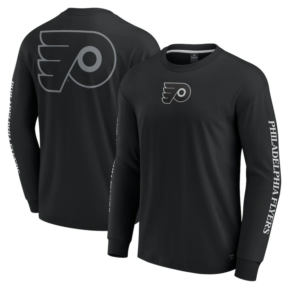 NHL Philadelphia Flyers Fanatics Elements Strive Long Sleeve T-Shirt - Black