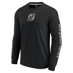 NHL New Jersey Devils Fanatics Elements Strive Long Sleeve T-Shirt - Black
