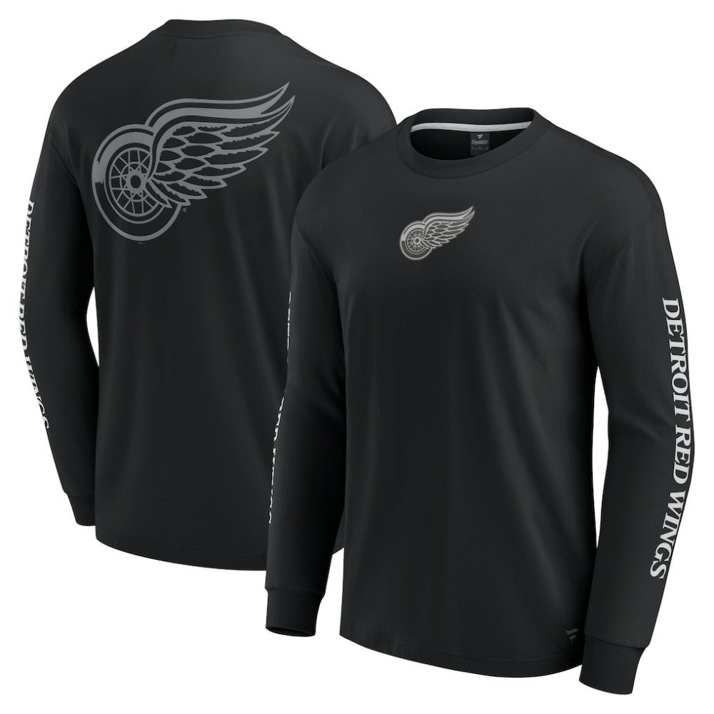 NHL Detroit Red Wings Fanatics Elements Strive Long Sleeve T-Shirt - Black