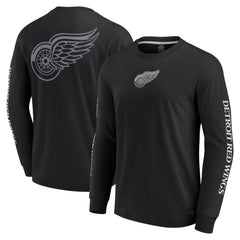 NHL Detroit Red Wings Fanatics Elements Strive Long Sleeve T-Shirt - Black