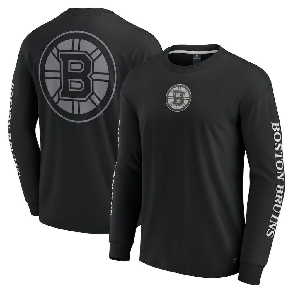 NHL Boston Bruins Fanatics Elements Strive Long Sleeve T-Shirt - Black