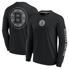 NHL Boston Bruins Fanatics Elements Strive Long Sleeve T-Shirt - Black