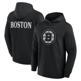 NHL Boston Bruins Fanatics Elements Blaze Tri-Blend Long Sleeve Hoodie T-Shirt - Black