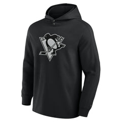 NHL Pittsburgh Penguins Fanatics Elements Blaze Tri-Blend Long Sleeve Hoodie T-Shirt - Black