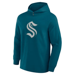 NHL Seattle Kraken Fanatics Elements Blaze Tri-Blend Long Sleeve Hoodie T-Shirt - Teal