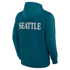 NHL Seattle Kraken Fanatics Elements Blaze Tri-Blend Long Sleeve Hoodie T-Shirt - Teal