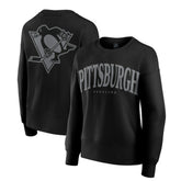 NHL Pittsburgh Penguins Fanatics Women's Elements Flow Pullover Sweatshirt - Black