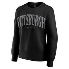 NHL Pittsburgh Penguins Fanatics Women's Elements Flow Pullover Sweatshirt - Black