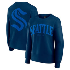 NHL Seattle Kraken Fanatics Women's Elements Flow Pullover Sweatshirt - Navy