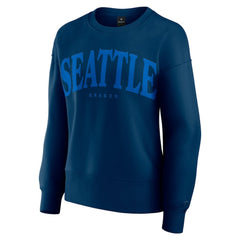 NHL Seattle Kraken Fanatics Women's Elements Flow Pullover Sweatshirt - Navy