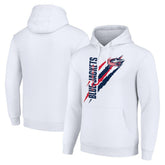 NHL Columbus Blue Jackets Starter Color Scratch Fleece Pullover Hoodie - White