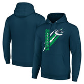 NHL Vancouver Canucks Starter Color Scratch Fleece Pullover Hoodie - Blue
