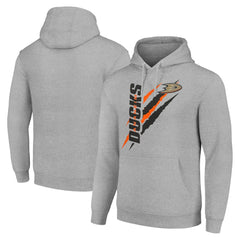 NHL Anaheim Ducks Starter Color Scratch Fleece Pullover Hoodie - Heather Gray