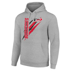 NHL Carolina Hurricanes Starter Color Scratch Fleece Pullover Hoodie - Heather Gray