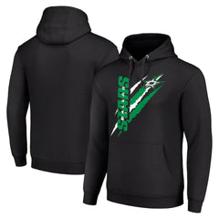 NHL Dallas Stars Starter Color Scratch Fleece Pullover Hoodie - Black