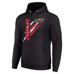 NHL Minnesota Wild Starter Color Scratch Fleece Pullover Hoodie - Black