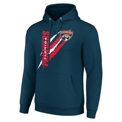 NHL Florida Panthers Starter Color Scratch Fleece Pullover Hoodie - Blue