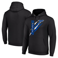 NHL St. Louis Blues Starter Color Scratch Fleece Pullover Hoodie - Black