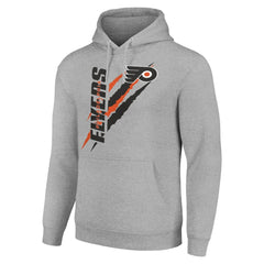 NHL Philadelphia Flyers Starter Color Scratch Fleece Pullover Hoodie - Heather Gray