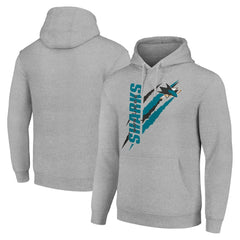 NHL San Jose Sharks Starter Color Scratch Fleece Pullover Hoodie - Heather Gray