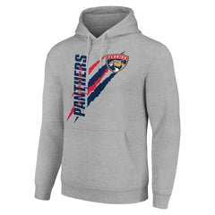 NHL Florida Panthers Starter Color Scratch Fleece Pullover Hoodie - Heather Gray