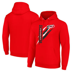 NHL Carolina Hurricanes Starter Color Scratch Fleece Pullover Hoodie - Red